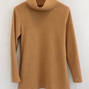 Dudley Stephens Camel Fleece Turtleneck Tunic – Size Medium